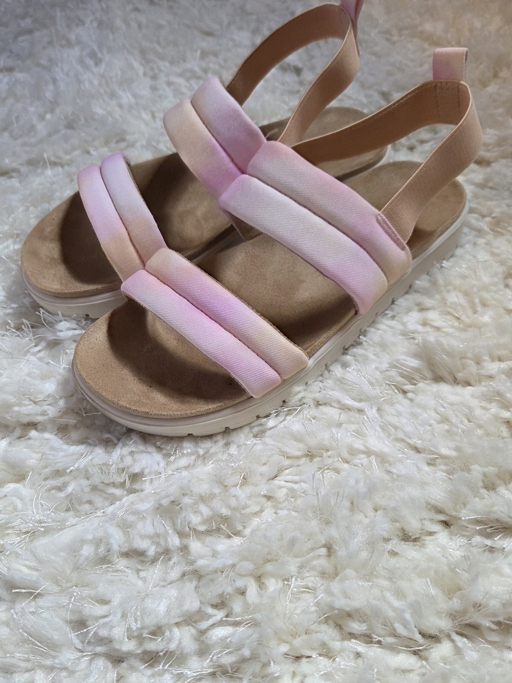 Pink Ombre Slingback Slide Sandals